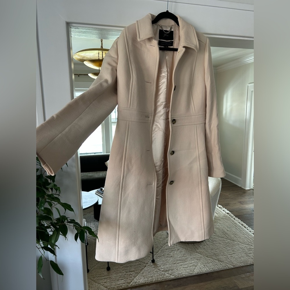 J. Crew Cream Trench Coat - double bested Italian cloth